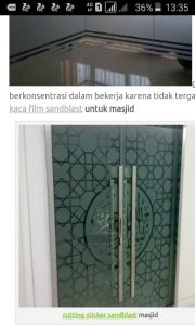 sandblast cutting kaligrafi