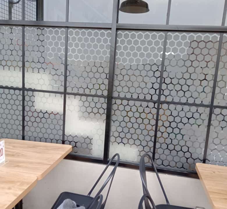 sticker motif sandblast hexagonal