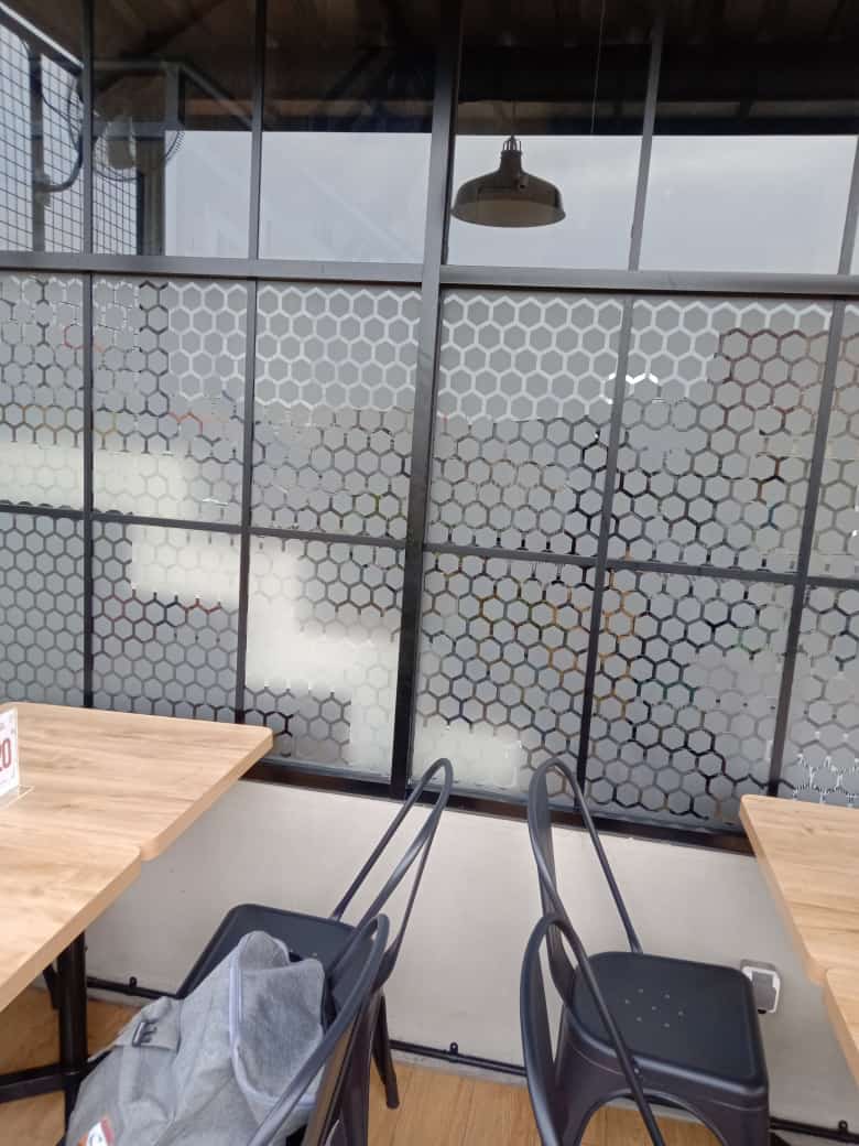sticker motif sandblast hexagonal