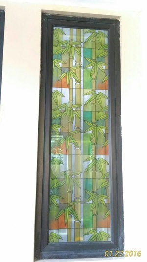 sticker kaca sandblast warna
