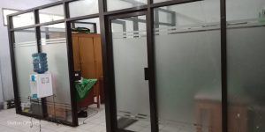 motif minimalis sticker sandblast